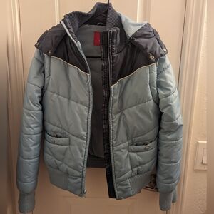 Blue Quilted Jacket